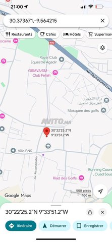 Terrain titré de 9 977 m2 à Aghroud Bensergao