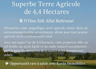 Superbe Terre Agricole