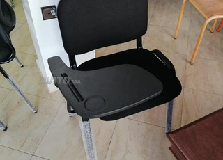 Chaise ISO tissu avec tablette écritoire