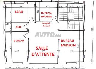 à louer pour Cabinet ou Bureau