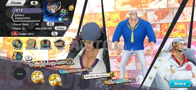 حساب Bounty Rush 5 متطرف