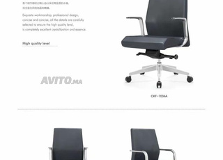 Chaise en simili cuir avec roulette\pack chaises