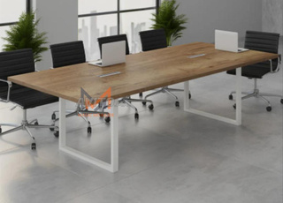 Table de réunion semi métallique