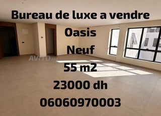 Bureau de luxe à vendre quartier Oasis