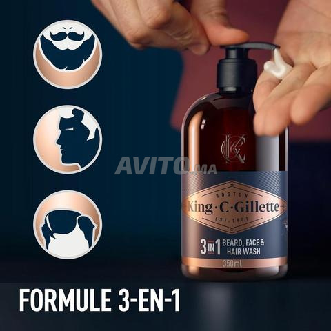Gillette King C Nettoyant 3-en-1 Barbe Visage Chev - 2