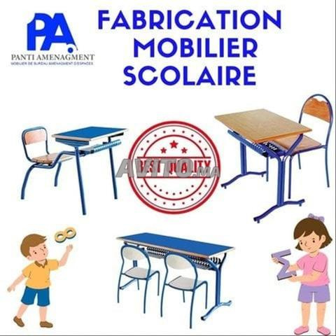 Table individuelle scolaire avec casier métalliqe