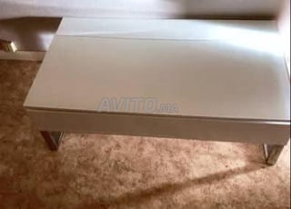 TABLE BASSE EN BOIS LACQUE BLANC