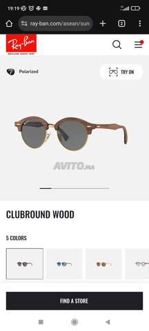 Rare Ray-Ban CLUBROUND WOOD original