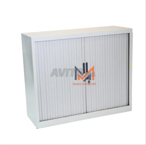 Armoire basse métallique avec 2 portes Rideau