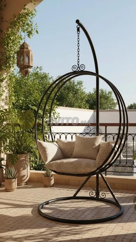 أرجوحة شرفة من الحديد المطاوع