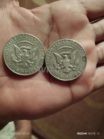 قطعتين من الفضة أمريكيتين