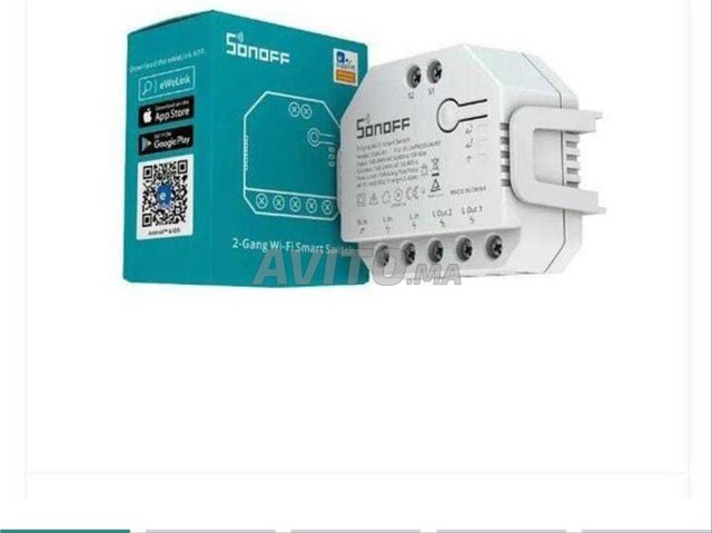 Interrupteur intelligent Sonoff Dual R3 contrôle lumière ou rideaux