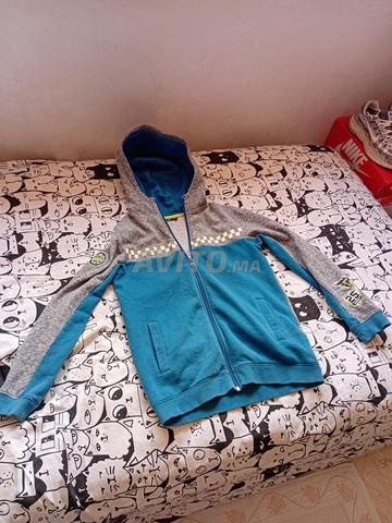 Veste Zip à Capuche Grise et Bleu-Kiabi (Original) - 2