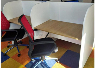 BUREAU BENCH 4 PLACES AVEC CAISSON 4 CHAISES