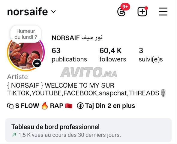 Comptes Instagram à vendre