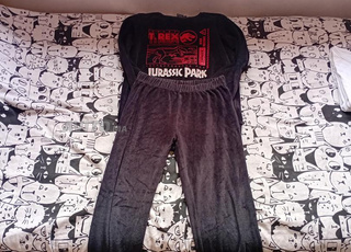 Ensemble Pyjama Noir ⚫️ Jurissac Park en Laine