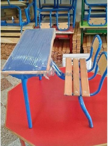 table chaises كرسي مدرسي tableau et rangement S