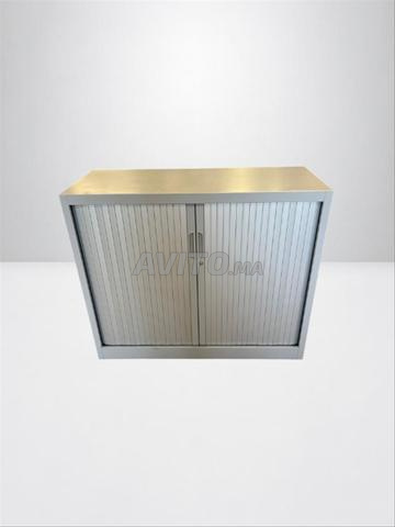 خزانة معدنية Magencia 120x100 سم رمادي بمفتاح