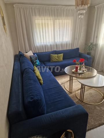 Grand salon bleu spacieux confortable 2m70 sur 3m - 2