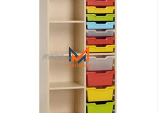 Rangement scolaire en Bois avec cuvettes
