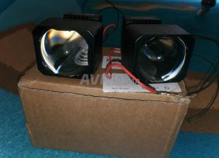 مصباحان ليد عدسة H7 H4 H11