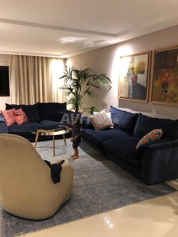 2 Canapés en velours bleu, Cuir Center