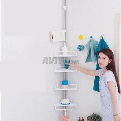 علاقة رف حمام 4 طبقات من الفولاذ Étagère de douche