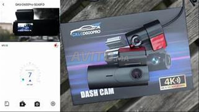 كاميرا لوحة القيادة GKU D600 Pro - 4K WIFI 5GHz 1080P GPS