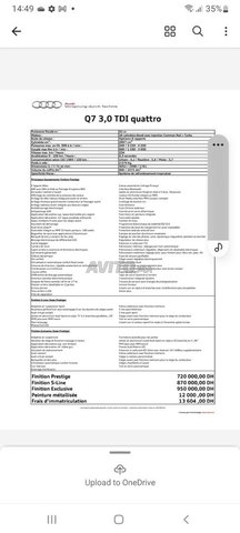 Audi Q7 Diesel Automatique 2017 à Rabat