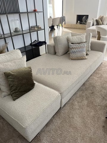 Canapé en U xxl bouclette