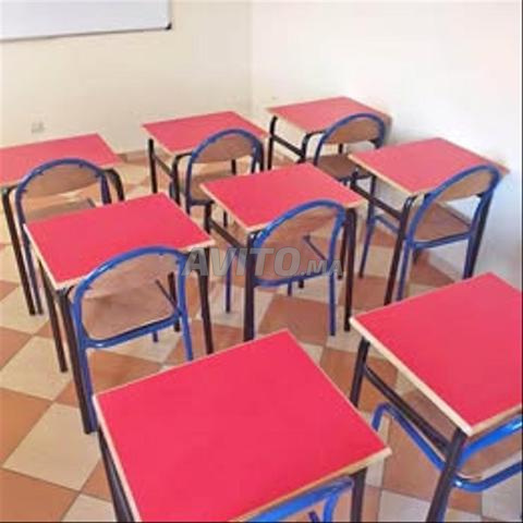 طاولة وكرسي شبه معدني للمدرسة
