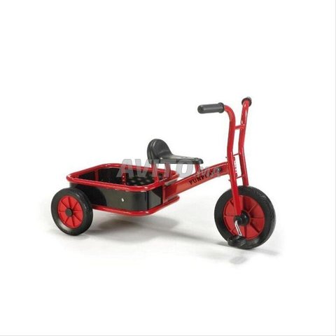 Tricycle bi-place - pour jardin ou école