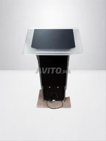 Axeos Pupitre plexiglass givré noir mat