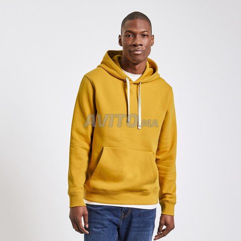 sweat a capuche jaune homme t xs