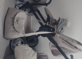 عربة أطفال 3 قطع وإكسسوارات