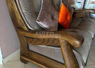 🪑 Ensemble de salon en bois massif complet