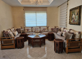 Salon marocain en bois de cèdre