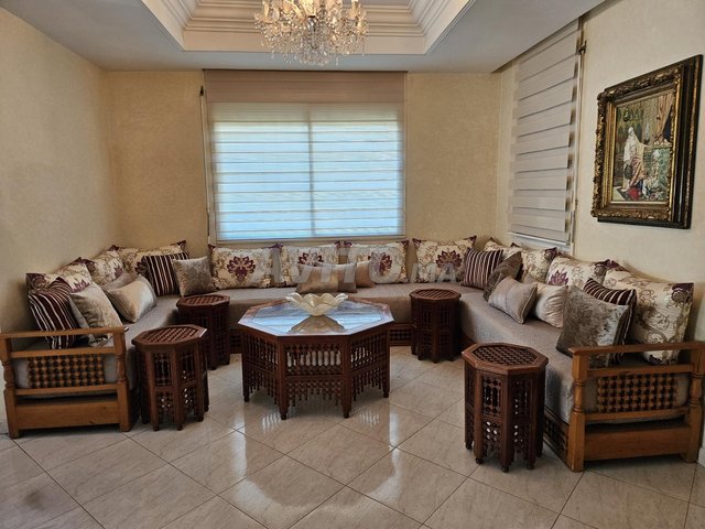 Salon marocain en bois de cèdre 