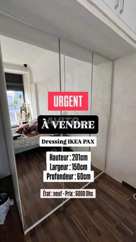 Dressing IKEA Pax 3 caissons portes miroirs