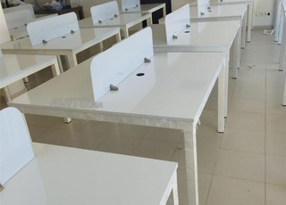 Bureau Bench طقم مكتب مزدوج Bois Fabrication