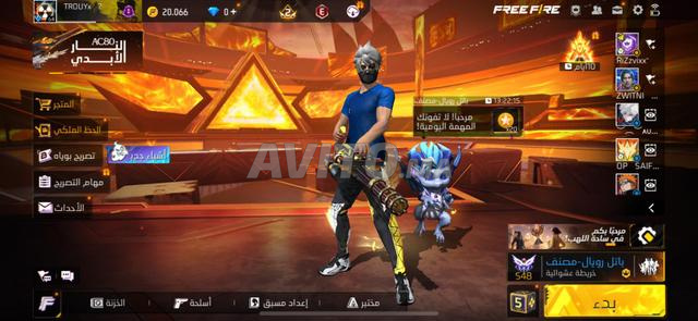 حساب فري فاير للبيع 400 dh