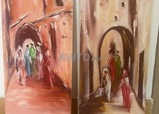 2 tableaux peinture 40x20