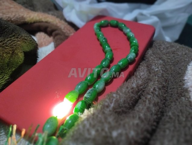 Chapelet en pierre de jade naturelle verte impériale