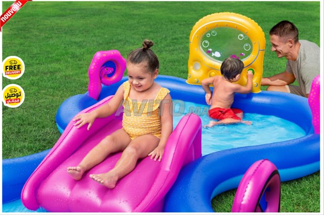 حوض الألعاب القابل للنفخ للأطفال - 330×188×117 سم