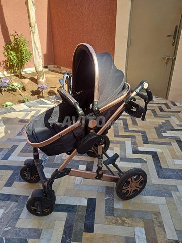 عربة أطفال مع مقعد ماكسي للأطفال وحاملة أطفال