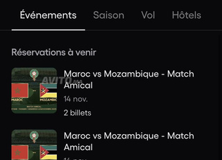 Tickets Maroc vs Mozambique