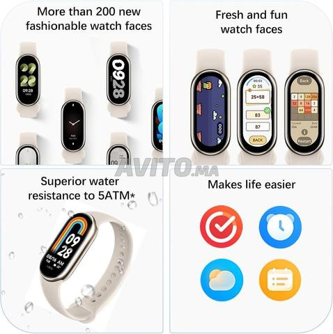 Xiaomi Mi Band 8 Bracelet Intelligent AMOLED 1.62″ - 2