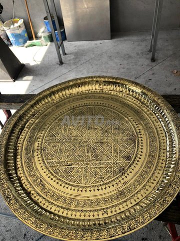 Plateau en cuivre massif authentique