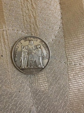 قطعة نقدية فرنسية من فئة 10 فرنكات هرقل .. فضة