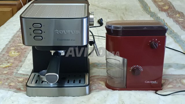 ماكينة قهوة اسبريسو 20 بار وطاحونة قهوة Eduscho